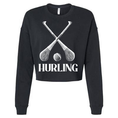 Hurling Sticks Cropped Pullover Crew