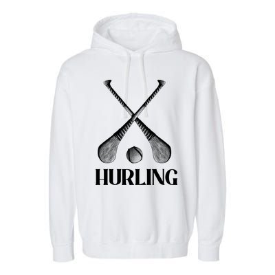 Hurling Sticks Garment-Dyed Fleece Hoodie