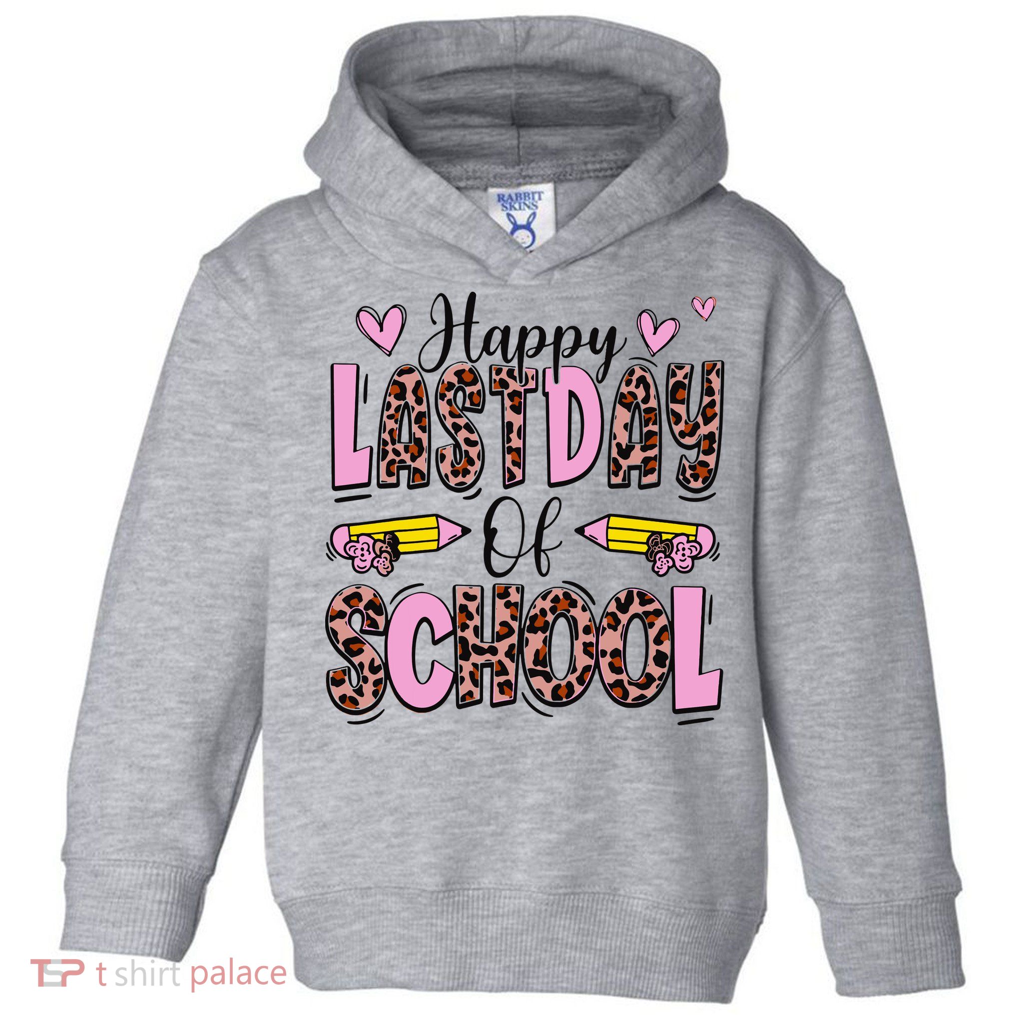 Hello Summer Happy Last Day Of School Leopard Toddler Hoodie