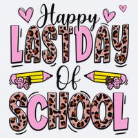 Hello Summer Happy Last Day Of School Leopard Sueded Cloud Jersey T-Shirt