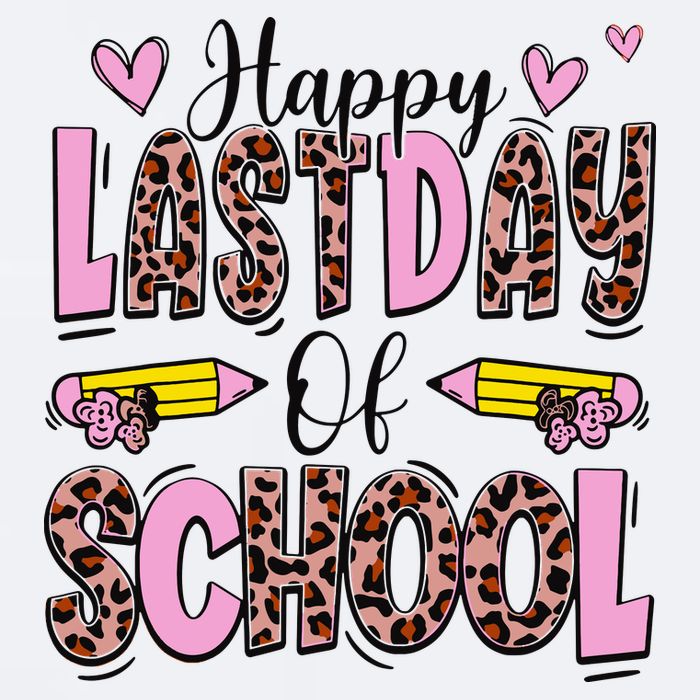 Hello Summer Happy Last Day Of School Leopard Sueded Cloud Jersey T-Shirt