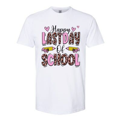 Hello Summer Happy Last Day Of School Leopard Softstyle® CVC T-Shirt