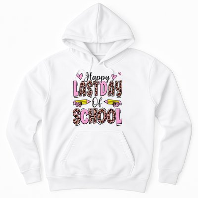 Hello Summer Happy Last Day Of School Leopard Hoodie