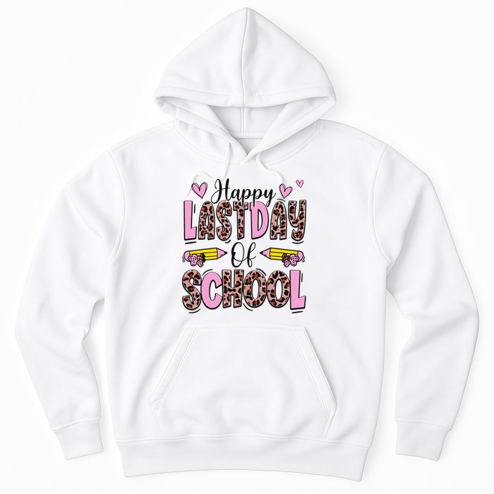 Hello Summer Happy Last Day Of School Leopard Hoodie