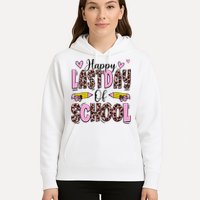 Hello Summer Happy Last Day Of School Leopard Hoodie