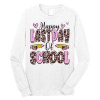 Hello Summer Happy Last Day Of School Leopard Long Sleeve Shirt