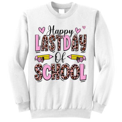 Hello Summer Happy Last Day Of School Leopard Sweatshirt