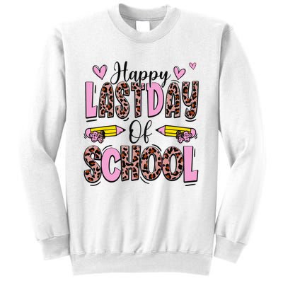 Hello Summer Happy Last Day Of School Leopard Sweatshirt