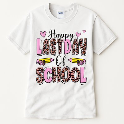 Hello Summer Happy Last Day Of School Leopard Tall T-Shirt