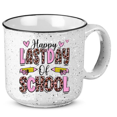 Hello Summer Happy Last Day Of School Leopard 15oz Campfire Ceramic Mug