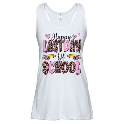 Hello Summer Happy Last Day Of School Leopard Ladies Essential Flowy Tank