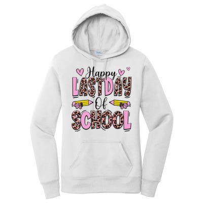 Hello Summer Happy Last Day Of School Leopard Women's Pullover Hoodie