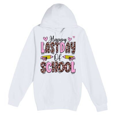 Hello Summer Happy Last Day Of School Leopard Premium Pullover Hoodie
