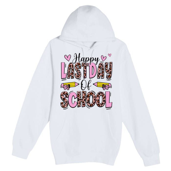Hello Summer Happy Last Day Of School Leopard Premium Pullover Hoodie