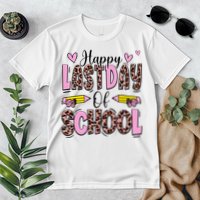 Hello Summer Happy Last Day Of School Leopard Premium T-Shirt