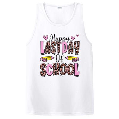 Hello Summer Happy Last Day Of School Leopard PosiCharge Competitor Tank