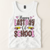 Hello Summer Happy Last Day Of School Leopard Tank Top