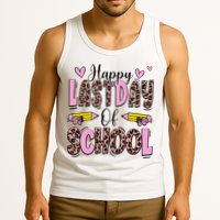 Hello Summer Happy Last Day Of School Leopard Tank Top