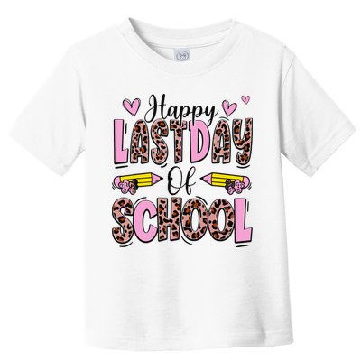 Hello Summer Happy Last Day Of School Leopard Toddler T-Shirt