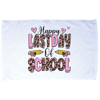 Hello Summer Happy Last Day Of School Leopard Microfiber Hand Towel