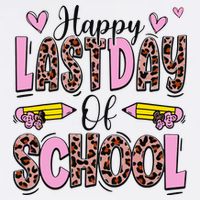 Hello Summer Happy Last Day Of School Leopard Cropped Pullover Crew