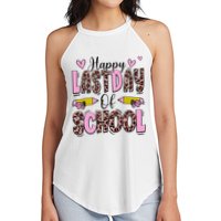Hello Summer Happy Last Day Of School Leopard Women's Perfect Tri Rocker Tank