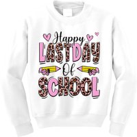 Hello Summer Happy Last Day Of School Leopard Kids Sweatshirt