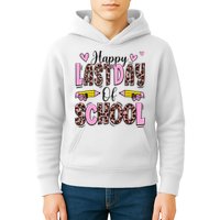 Hello Summer Happy Last Day Of School Leopard Kids Hoodie