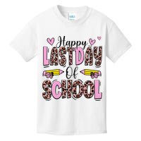 Hello Summer Happy Last Day Of School Leopard Kids T-Shirt