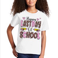 Hello Summer Happy Last Day Of School Leopard Kids T-Shirt