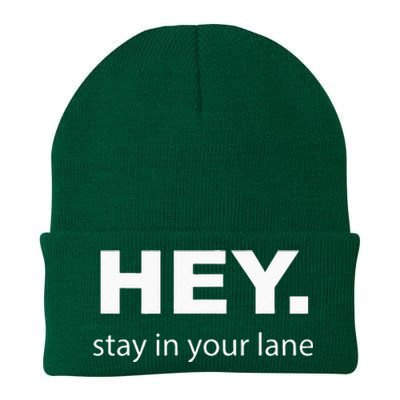 Hey Stay In Your Lane Funny Annoying Drivers Road Rage Knit Cap Winter Beanie