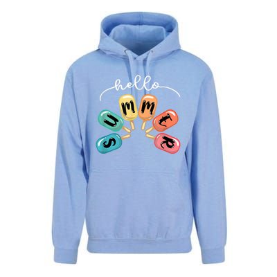 Hello Summer Ice Cream Popsicle Lovers Summer Unisex Surf Hoodie