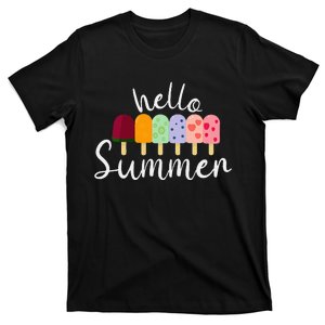 Hello Summer Ice Cream Popsicle Dessert Lover T-Shirt