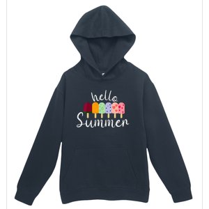 Hello Summer Ice Cream Popsicle Dessert Lover Urban Pullover Hoodie