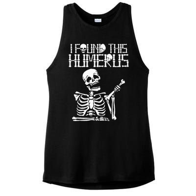 Halloween Skeleton I Found Humerus Funny Costume Matching Ladies PosiCharge Tri-Blend Wicking Tank