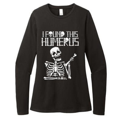 Halloween Skeleton I Found Humerus Funny Costume Matching Womens CVC Long Sleeve Shirt