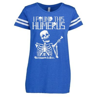 Halloween Skeleton I Found Humerus Funny Costume Matching Enza Ladies Jersey Football T-Shirt