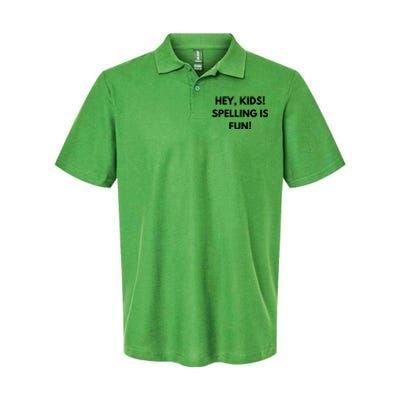 Hey Spelling Is Fun Premium Softstyle Adult Sport Polo