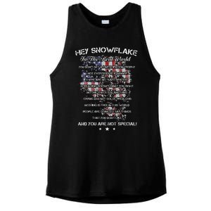 Hey Snowflake In The Real World Veteran Military Ladies PosiCharge Tri-Blend Wicking Tank