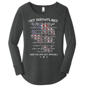 Hey Snowflake In The Real World Veteran Military Women's Perfect Tri Tunic Long Sleeve Shirt