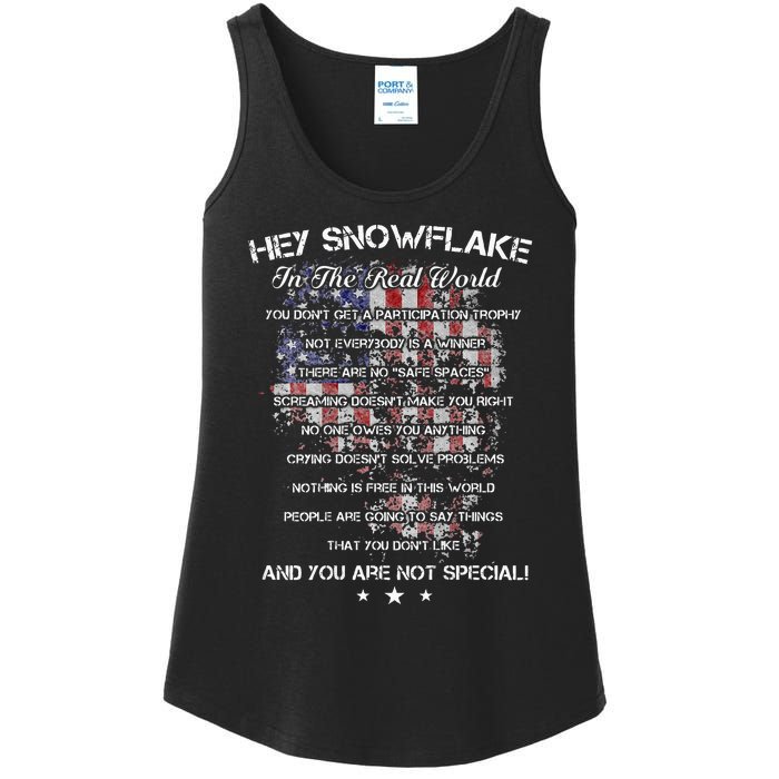 Hey Snowflake In The Real World Veteran Military Ladies Essential Tank