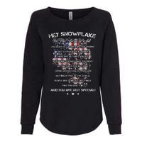 Hey Snowflake In The Real World Veteran Military Womens California Wash Sweatshirt