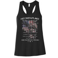 Hey Snowflake In The Real World Veteran Military Women's Racerback Tank