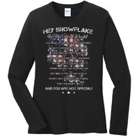 Hey Snowflake In The Real World Veteran Military Ladies Long Sleeve Shirt