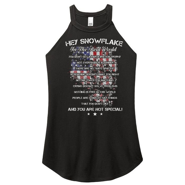 Hey Snowflake In The Real World Veteran Military Women's Perfect Tri Rocker Tank