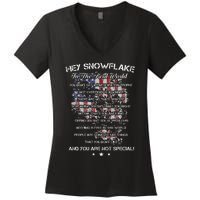 Hey Snowflake In The Real World Veteran Military Women's V-Neck T-Shirt