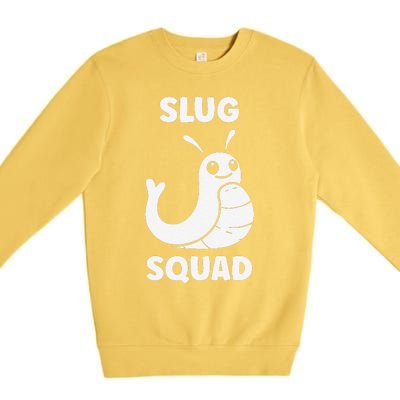 Humor Slugs Insect Cute Minimalist Simple Squad Slug Premium Crewneck Sweatshirt