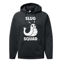 Humor Slugs Insect Cute Minimalist Simple Squad Slug Performance Fleece Hoodie