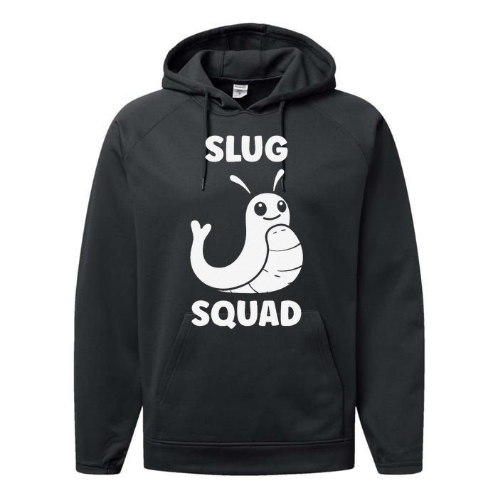 Humor Slugs Insect Cute Minimalist Simple Squad Slug Performance Fleece Hoodie