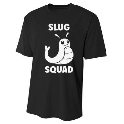 Humor Slugs Insect Cute Minimalist Simple Squad Slug Performance Sprint T-Shirt